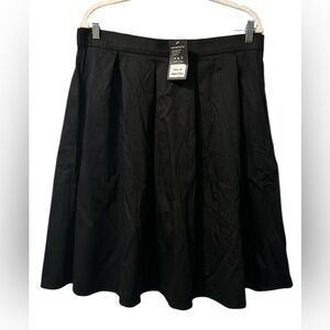 Tandisk women's A-line pleated midi skirt in black XL (281)